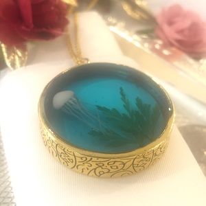 Jellyfish resin pendant